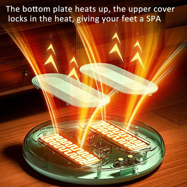 5V Usb Foot Massager Warmer 3 Temp & Vibration Levels Beige Gray Massagers