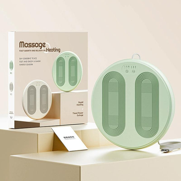 5V Usb Foot Massager Warmer 3 Temp & Vibration Levels Beige Gray Massagers