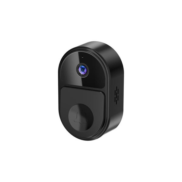Smart Video Doorbell With Ultra Wide Angle And Two Way Voice Black Smart Doorbells