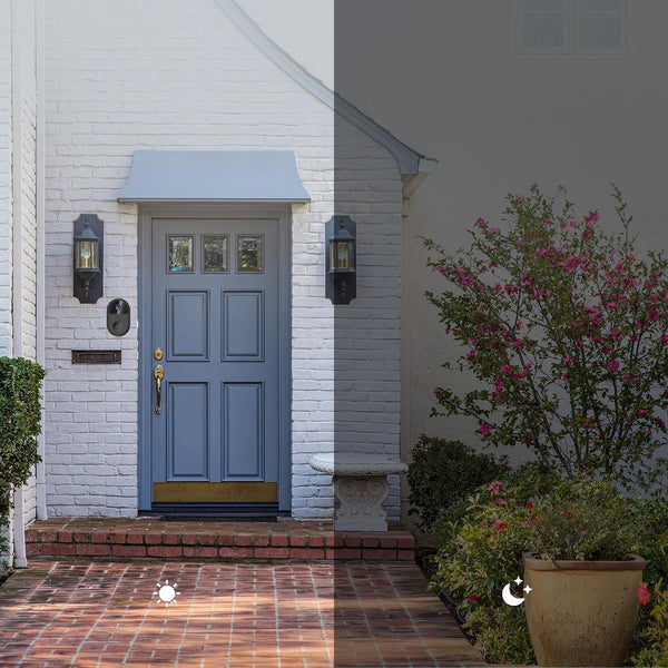 Smart Video Doorbell With Ultra Wide Angle And Two Way Voice Black Smart Doorbells