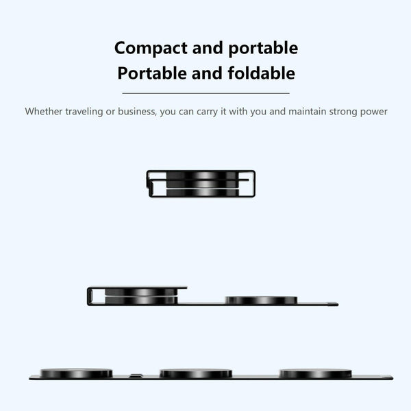 15W 3 In Magnetic Wireless Charger White Chargers & Cradles