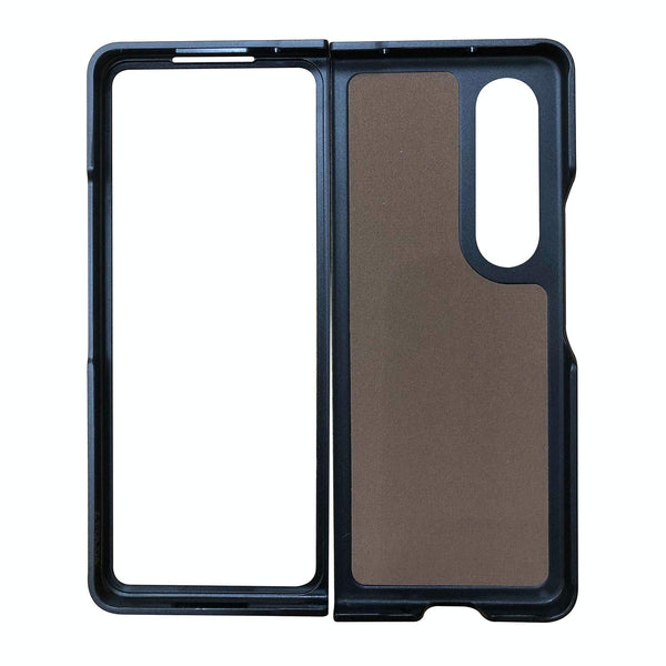 For Samsung Galaxy Z Fold4 5G Dual Tone Calf Texture Shockproof Case Black Cases Covers & Skins