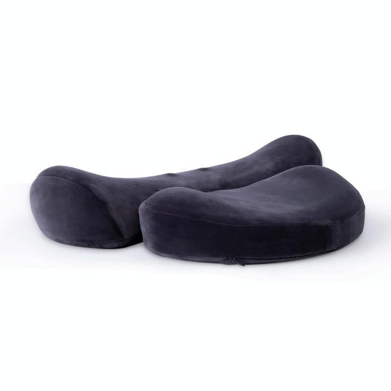 Deep Gray 3D Memory Foam Massage Pillow With Heating Massagers