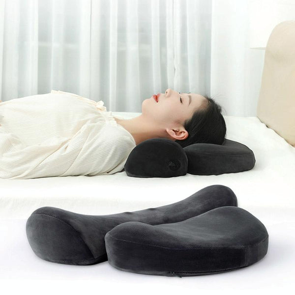 Deep Gray 3D Memory Foam Massage Pillow With Heating Massagers