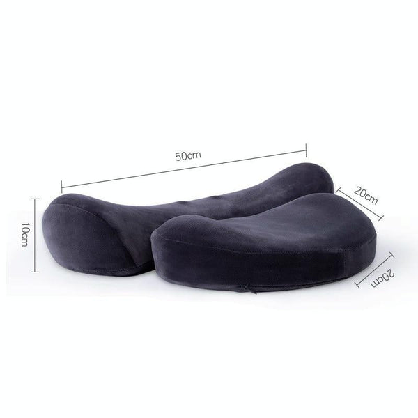 Deep Gray 3D Memory Foam Massage Pillow With Heating Massagers