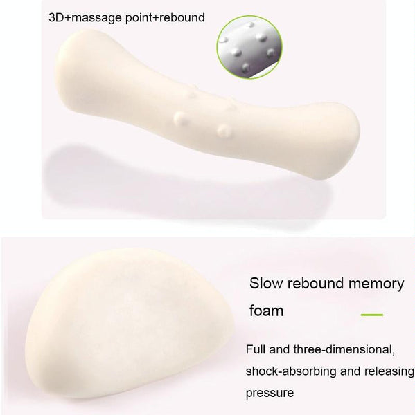 Deep Gray 3D Memory Foam Massage Pillow With Heating Massagers