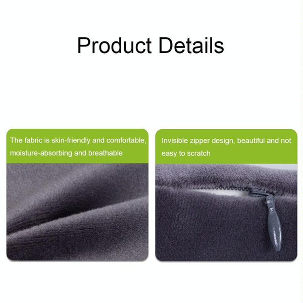 Deep Gray 3D Memory Foam Massage Pillow With Heating Massagers