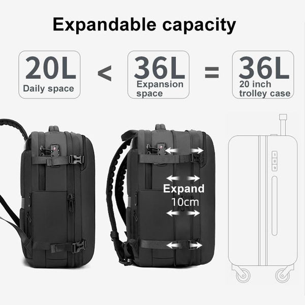 Large Capacity Vacuum Compression Backpack Backpacks