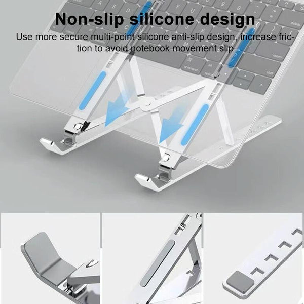 Lenovo Thinkplus Folding Laptop Stand Silver Stands Holders & Car Mounts