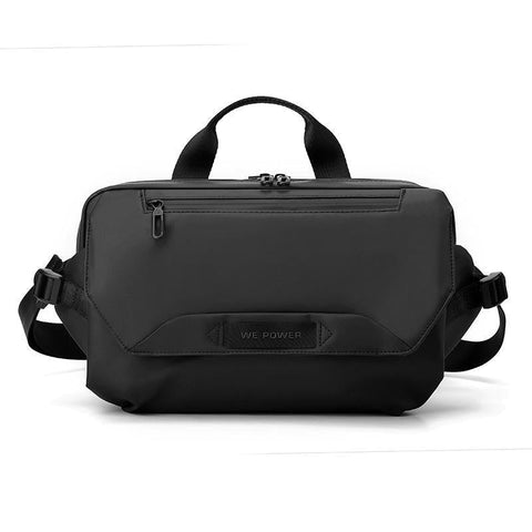 3 Point Strap Men Cycling Chest Bag Anti Sway Design Black Bags