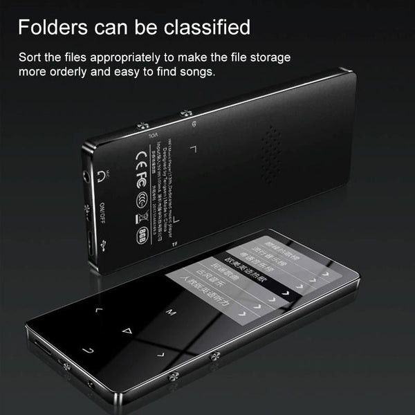 1.8 Inch Metal Bluetooth Mp3 / Mp4 Player With Touch Screen 8Gb Black Ipods & Mp3 Players