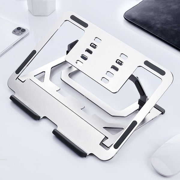 Foldable Aluminum Laptop Stand For Desktop Cooling Elegant Silver Stands Holders & Car Mounts