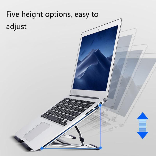 Foldable Aluminum Laptop Stand For Desktop Cooling Elegant Silver Stands Holders & Car Mounts