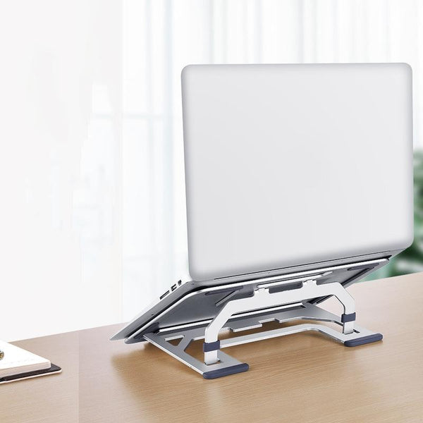 Foldable Aluminum Laptop Stand For Desktop Cooling Elegant Silver Stands Holders & Car Mounts