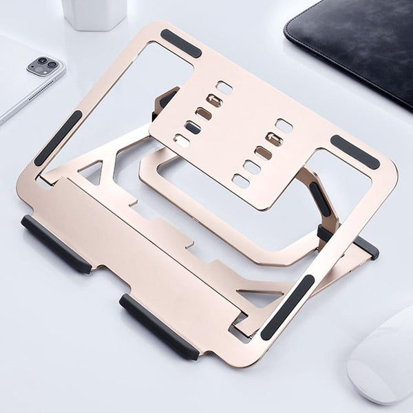 Foldable Aluminum Laptop Stand For Desktop Cooling Elegant Silver Stands Holders & Car Mounts