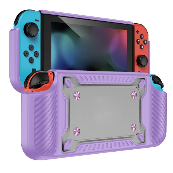 Protective Tpu Pc Case For Nintendo Switch Oled Lilac Bags Skins & Travel Cases