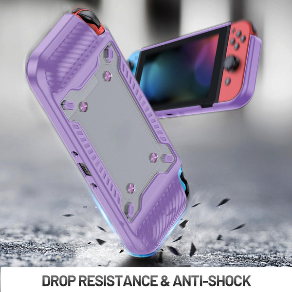 Protective Tpu Pc Case For Nintendo Switch Oled Lilac Bags Skins & Travel Cases