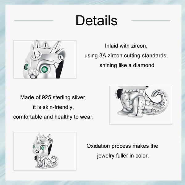 925 Sterling Silver Dragon Diy Beads Charms & Pendants