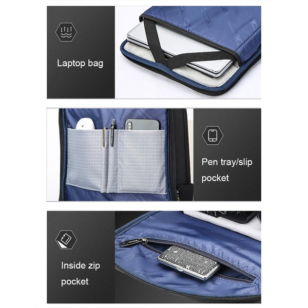 Usb Charging Anti Theft Business Backpack Black Bags
