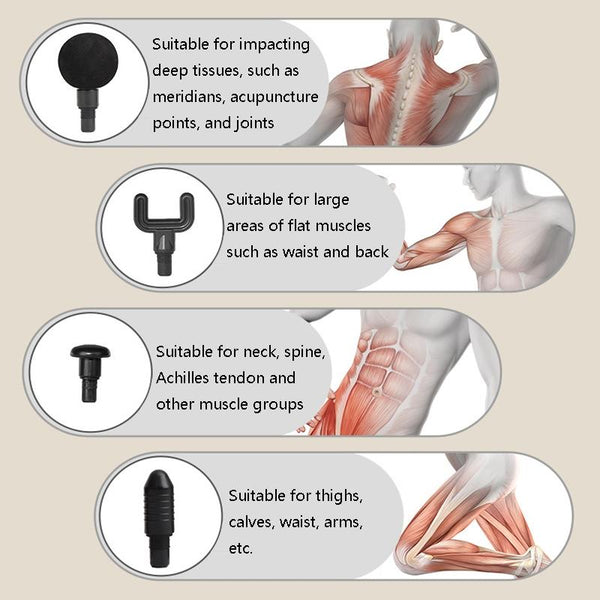 Mini Vibration Massage Gun Brushless Grey Massagers