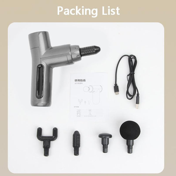Mini Vibration Massage Gun Brushless Grey Massagers