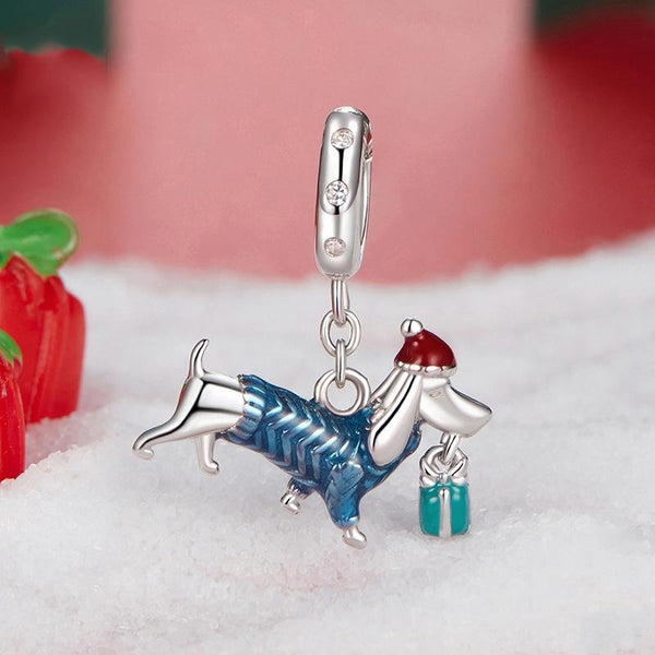 925 Sterling Silver Dachshund Pendant Animal Beads Charms & Pendants