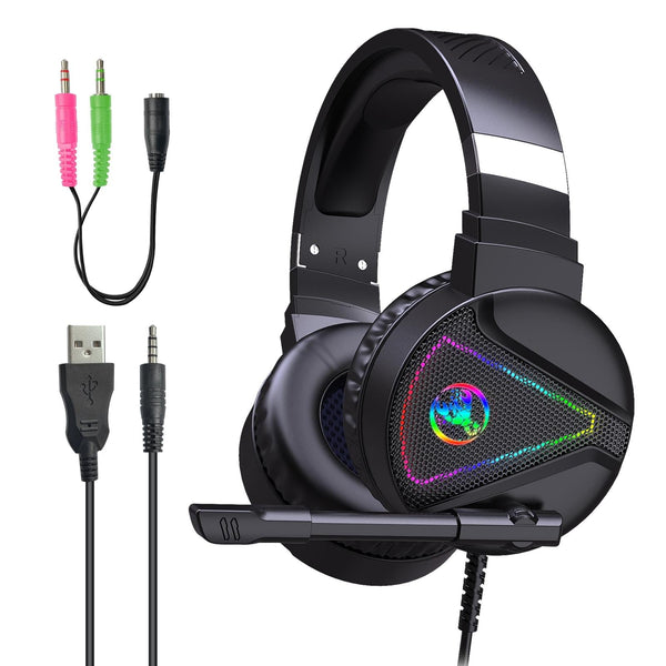 Rgb Stereo Gaming Headset With Mic Black Headsets