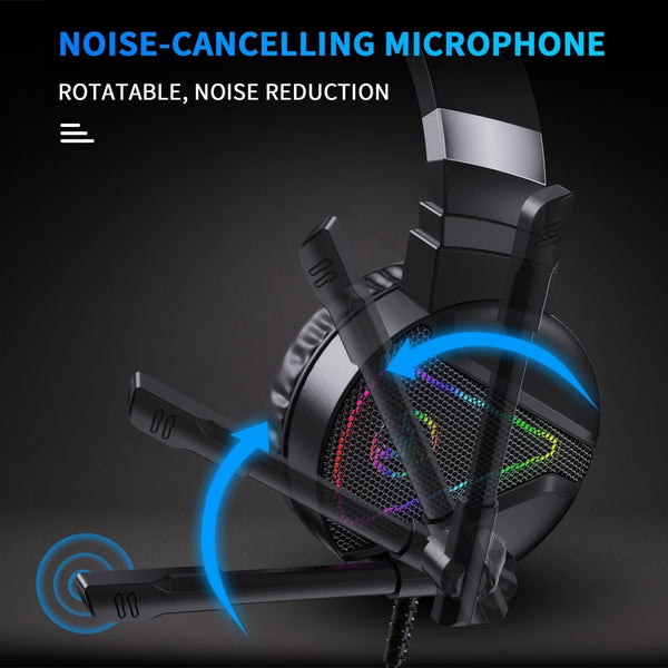 Rgb Stereo Gaming Headset With Mic Black Headsets
