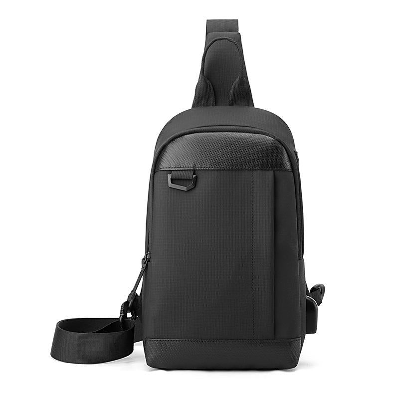 Waterproof Men Chest Bag Multifunctional Shoulder Crossbody For Riding Casual Use Black Bags