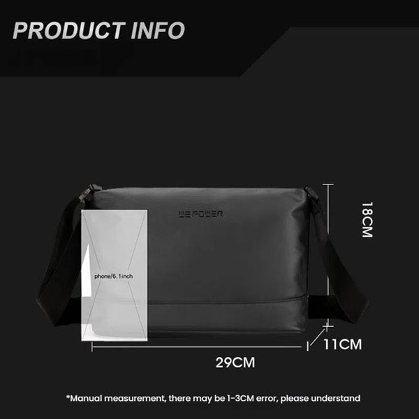 Lightweight Men Shoulder Bag For Commuting Black Bags