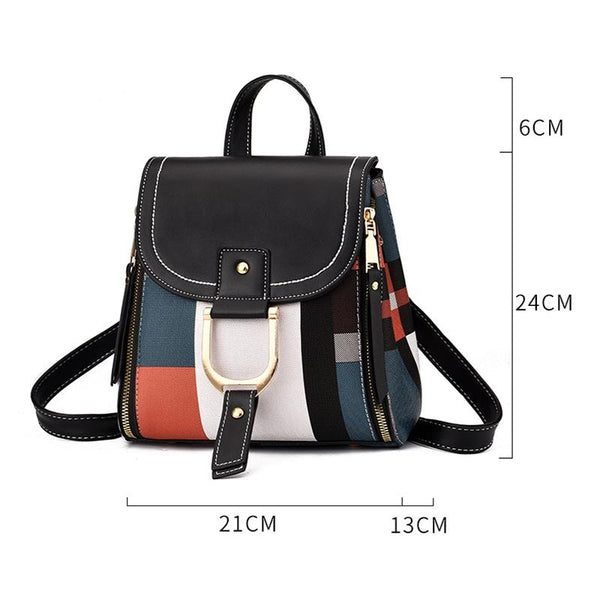 Stylish Ladies Leather Backpack Soft Pu Material White Women Backpacks