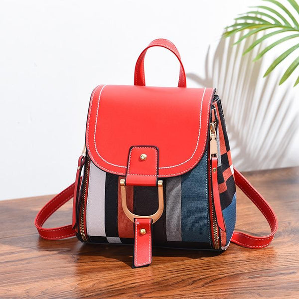 Stylish Ladies Leather Backpack Soft Pu Material White Women Backpacks