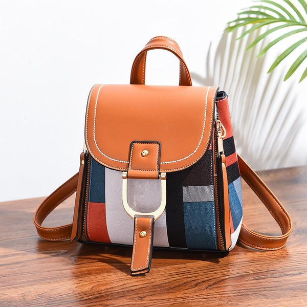 Stylish Ladies Leather Backpack Soft Pu Material White Women Backpacks
