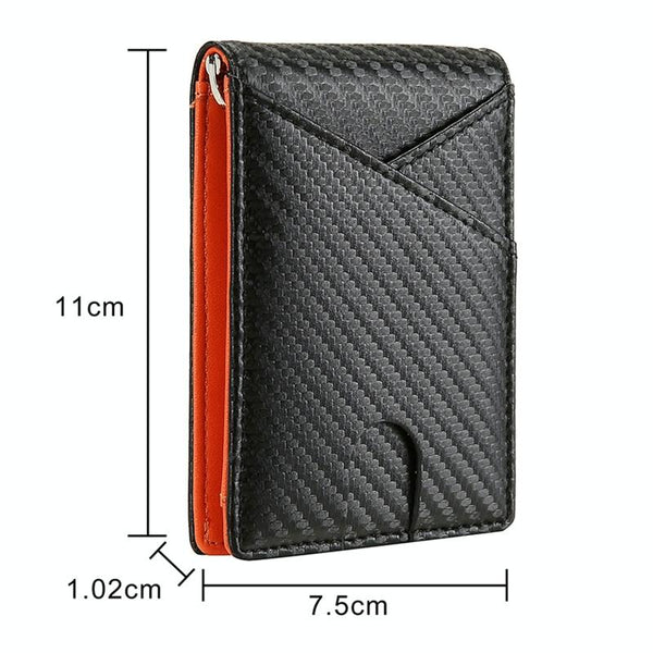Carbon Fiber Business Wallet For Men Rfid Protection Black Wallets