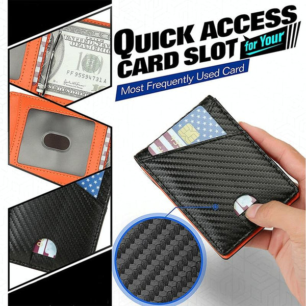Carbon Fiber Business Wallet For Men Rfid Protection Black Wallets