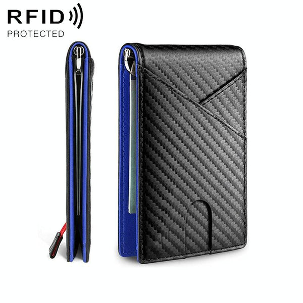 Carbon Fiber Business Wallet For Men Rfid Protection Black Wallets