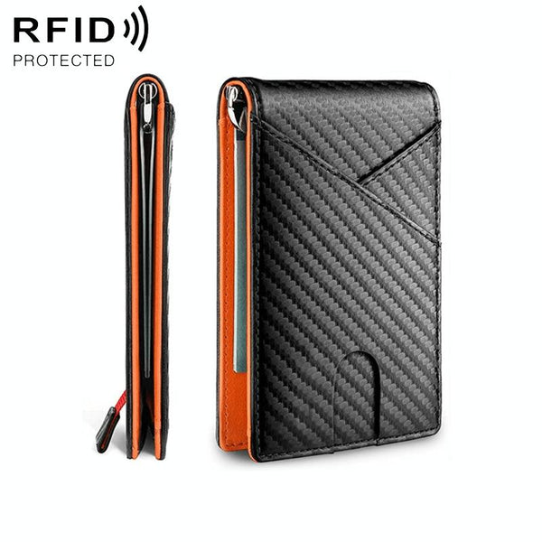 Carbon Fiber Business Wallet For Men Rfid Protection Black Wallets