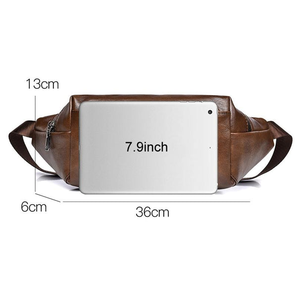 Large Capacity Waterproof Sports Waist Pack For Men Black Waist Packs & Bags