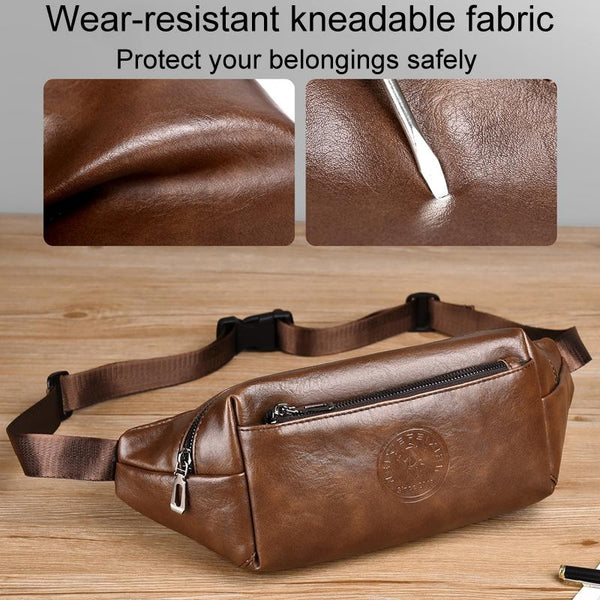 Large Capacity Waterproof Sports Waist Pack For Men Black Waist Packs & Bags