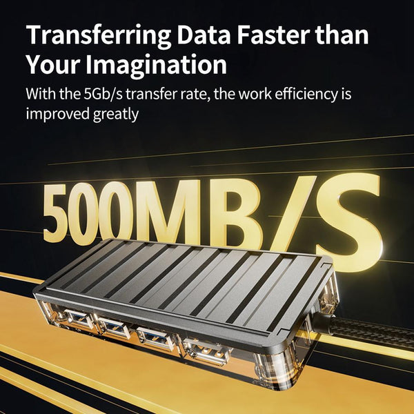 6 In 1 Type C Hub Adapter Grey Usb Cables Hubs & Adapters