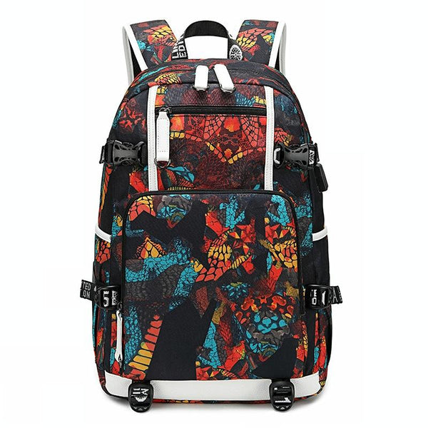 Student Thermal Backpack Lightweight & Durable Printed Red Women Backpacks
