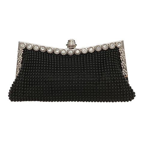 Rhinestone Evening Clutch For Ladies Beaded Banquet Bag Black Women's Bags & Handbags