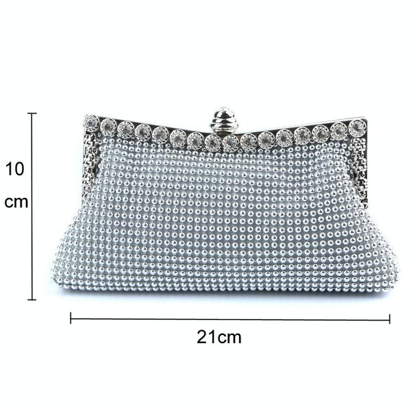 Rhinestone Evening Clutch For Ladies Beaded Banquet Bag Black Women's Bags & Handbags