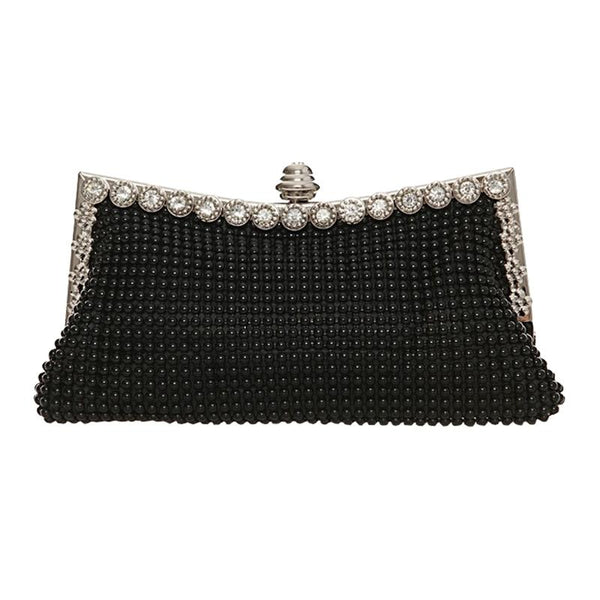 Rhinestone Evening Clutch For Ladies Beaded Banquet Bag Black Women's Bags & Handbags