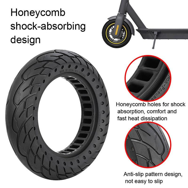 10X2.5 Inflatable Honeycomb Solid Run Flat Tire For Electric Scooter Blue 44Mm Slot Accessories Parts