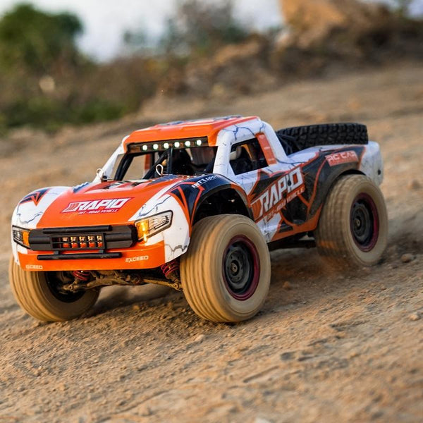 High Speed Brushless 4Wd Pickup Rc Car Orange Rc Model Vehicles