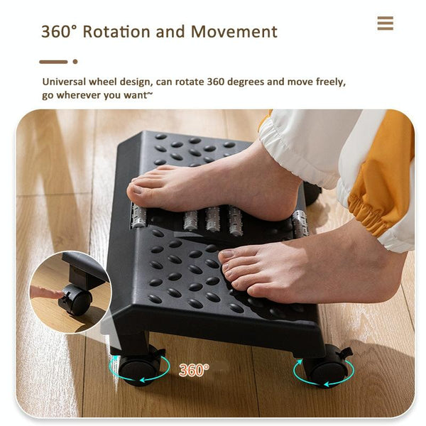 360 Swivel Footrest For Under Desk Black Ottomans Footstools & Poufs