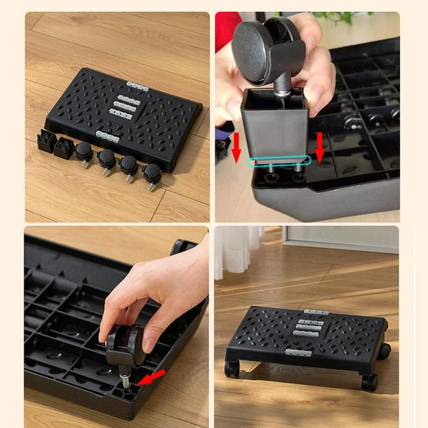 360 Swivel Footrest For Under Desk Black Ottomans Footstools & Poufs