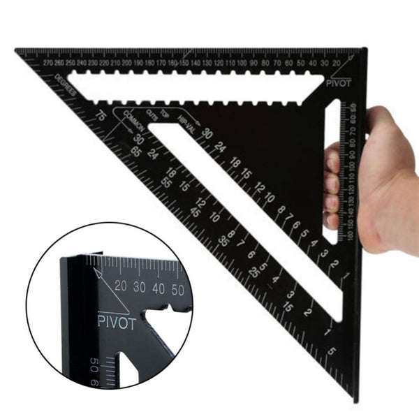 Woodworking Square Layout Gauge Angle Ruler Measuring Tool 7 Inch Black Metric Other Measuring & Layout Tools