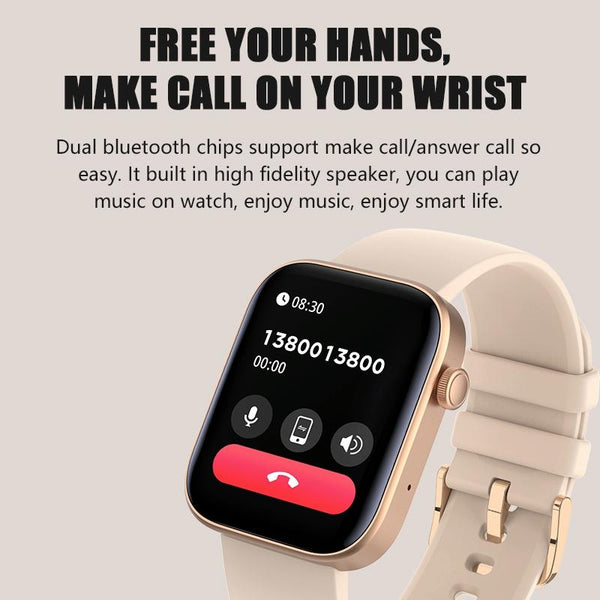 1.8 Inch Tft Screen Bluetooth Smart Watch Support Heart Rate Monitoring & 100+ Sports Modes Black Smart Watches